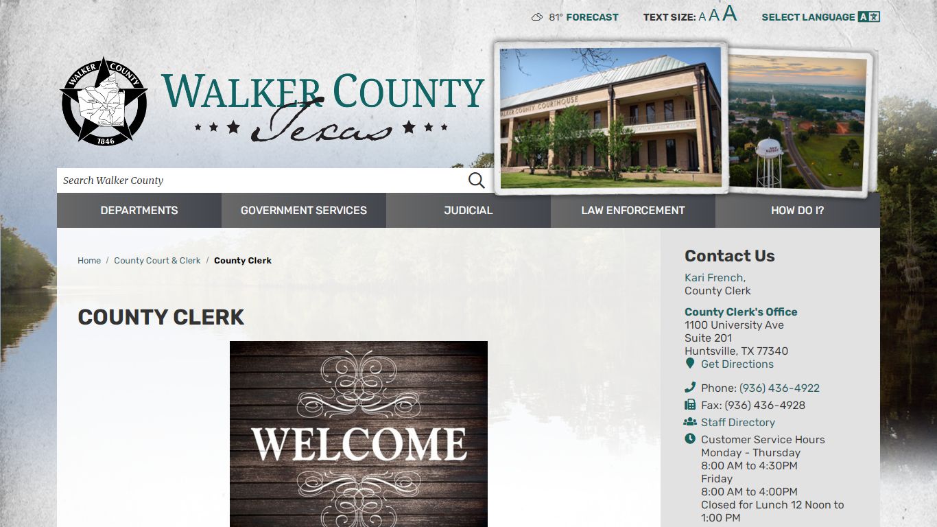 County Clerk / Walker County, TX